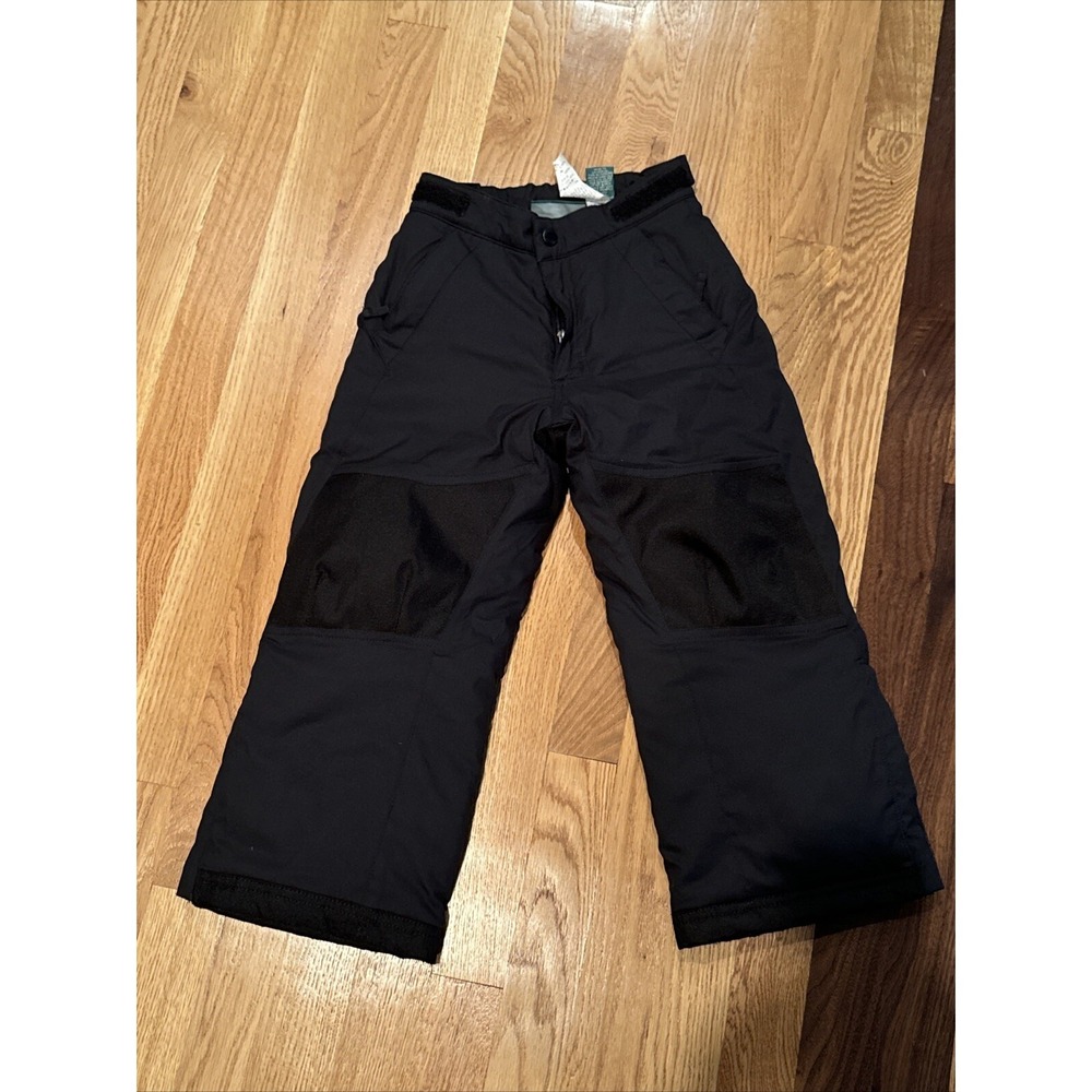 L L Bean Youth Kids Size 4 Black Ski Snow Pants Insulated